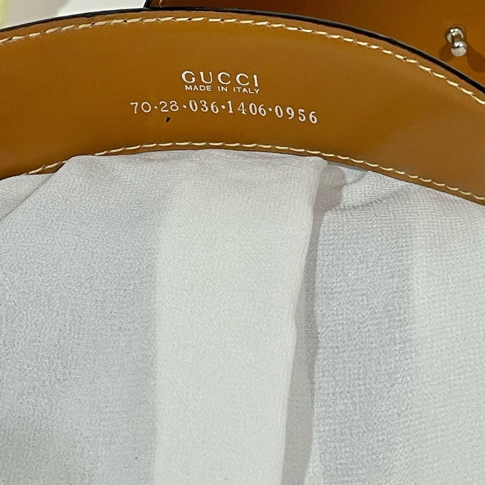 Authentic Gucci Black and Silver Leather Belt - Picture 4 of 8